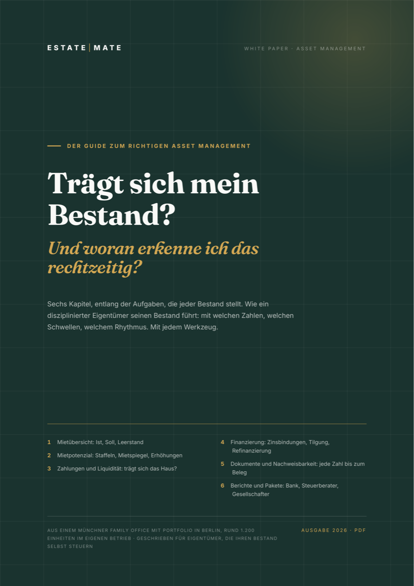 Leitfaden: Trägt sich mein Bestand? Der Guide zum richtigen Asset Management. (Ausgabe 2026, PDF · Deutsch)